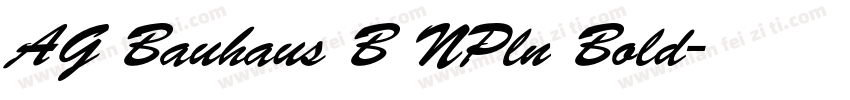 AG Bauhaus B NPln Bold字体转换